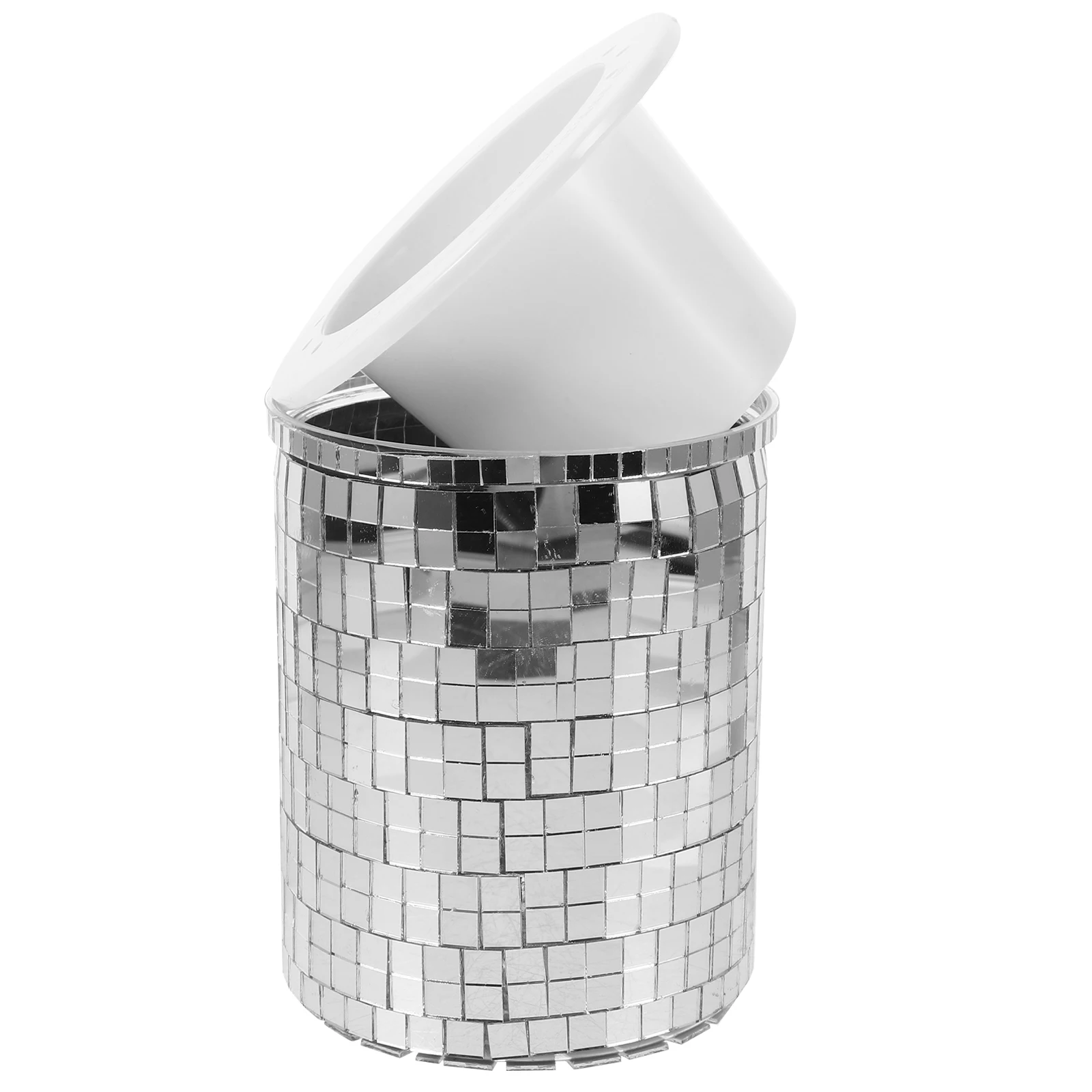 

Disco Flowerpot Tabletop Stand Mirror Succulents Initial Pen Holder Planter Pots for Plants