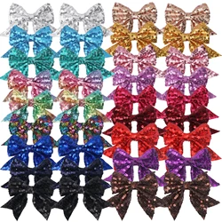 10/16Pcs 3in Rainbow Glitter Alligator Mini Hair Clips for Baby Girls Cheerleading Bows Hairpins Kids Hair Accessories