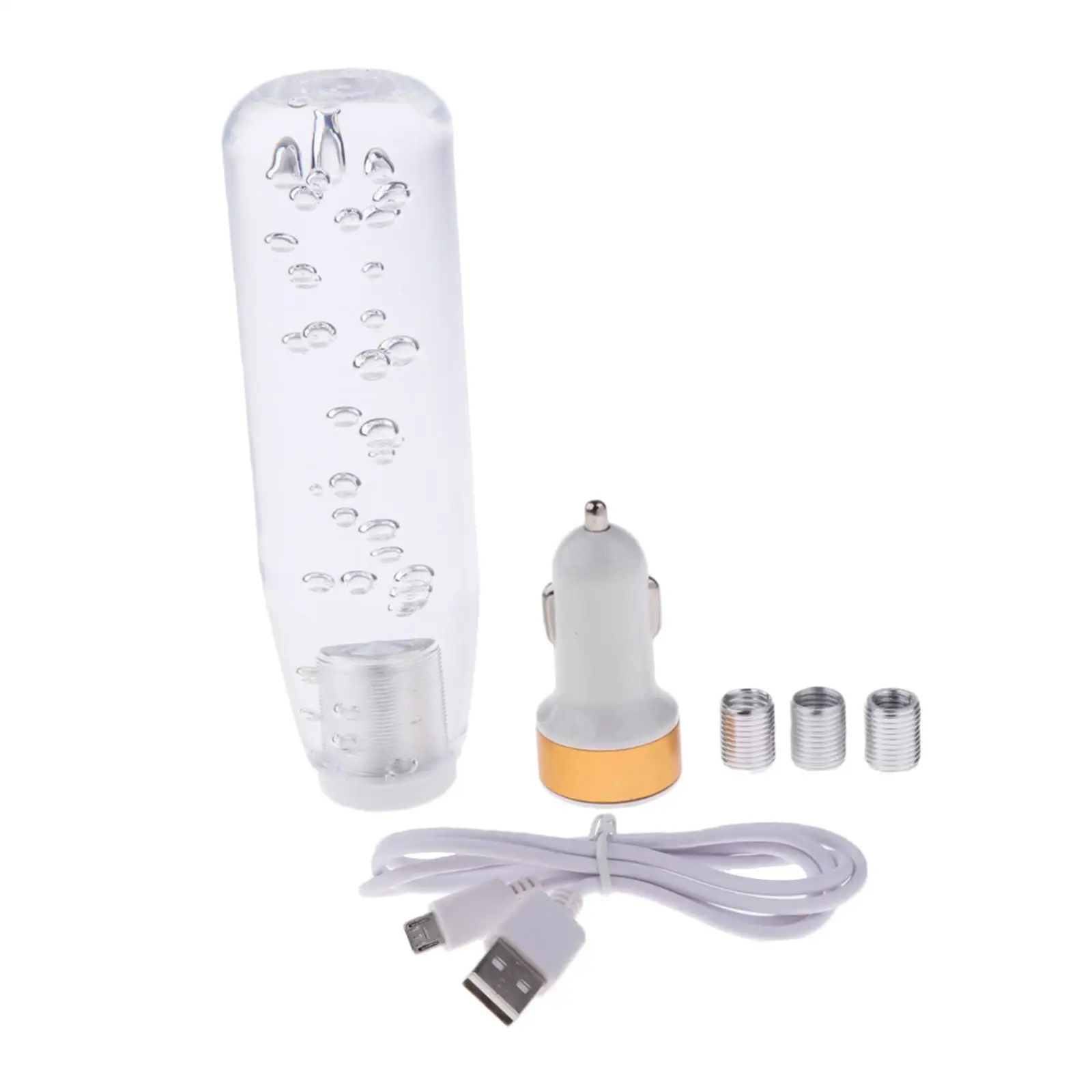 Manopla de Câmbio Universal com Luz LED em Acrílico Gradiente para Estilo de Alavanca de Câmbio de Veículo Automático