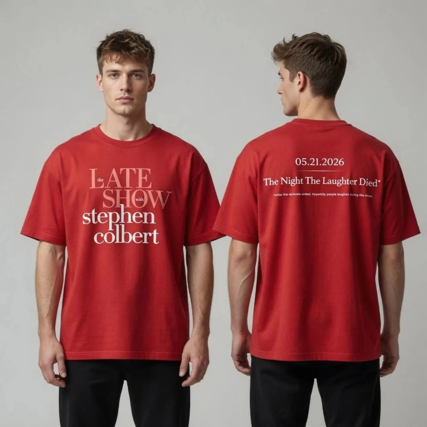Talk Show Final Episode Style Graphic Tee Unisex Entertainment Shirt High-end Luxury Unisex Style Both of Men and Women