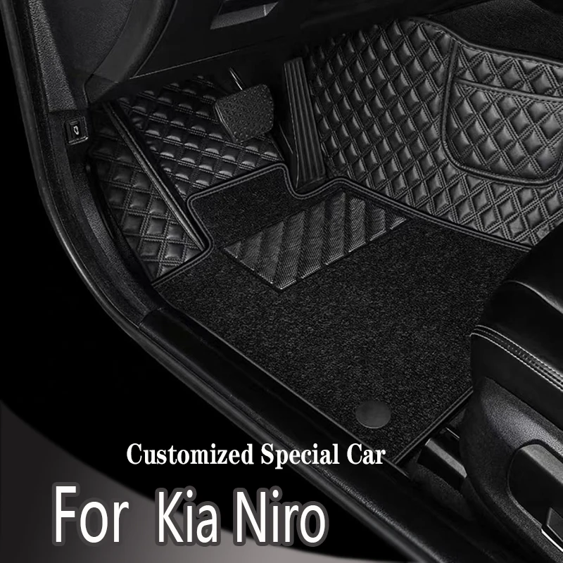 

Car Floor Mats For Kia Niro DE MK1 2017~2022 Auto Custom Auto Foot Pads Leather Carpet Interior Accessories 2018 2019 2020 2021