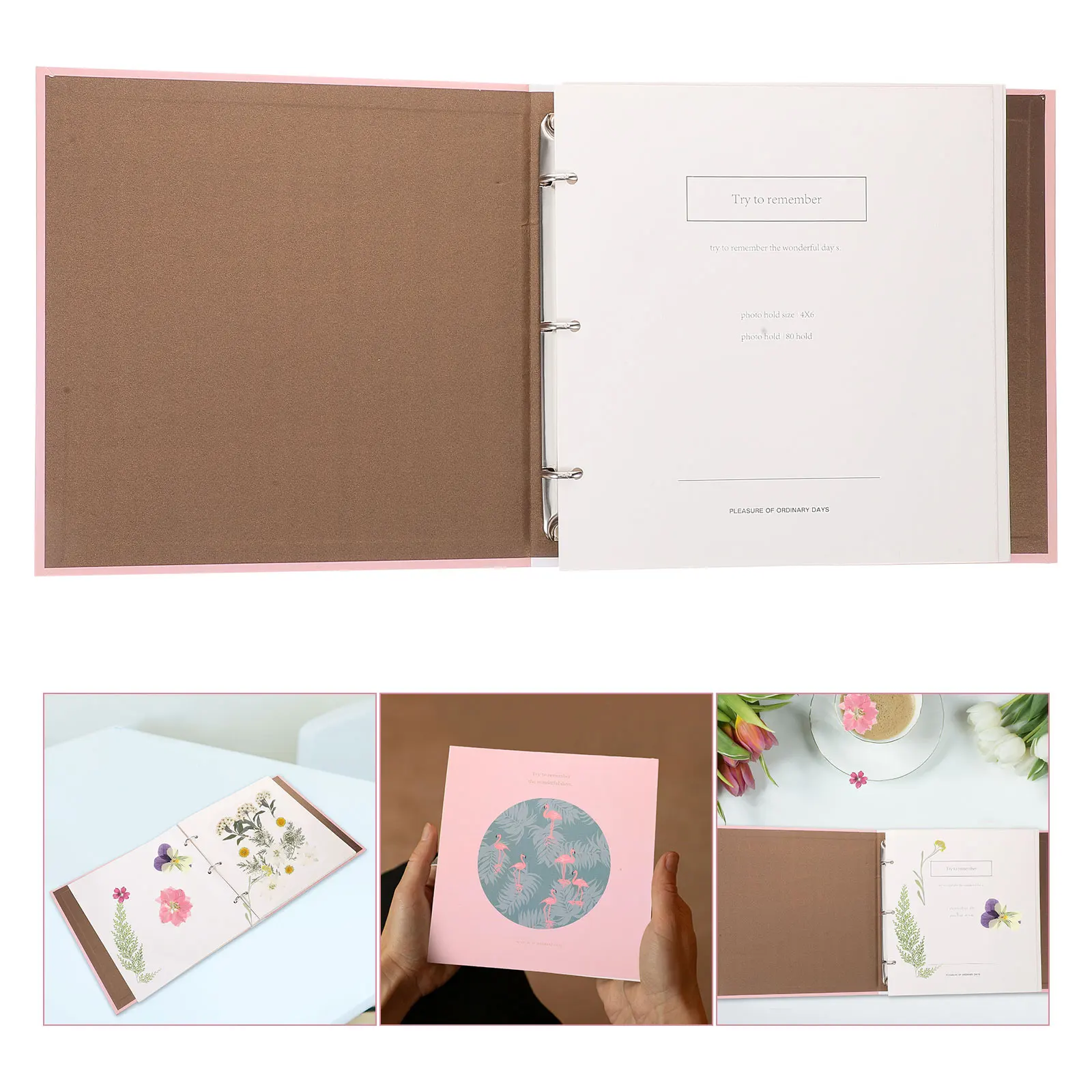 สมุดเก็บดอกไม้แห้งแบบกด DIY สมุดเก็บตัวอย่างดอกไม้แห้งแบบใส่กระดาษได้ สมุดโน้ตสำหรับงานฝีมือ ตกแต่งบ้าน ของขวัญสำหรับครอบครัว ใช้งานง่าย