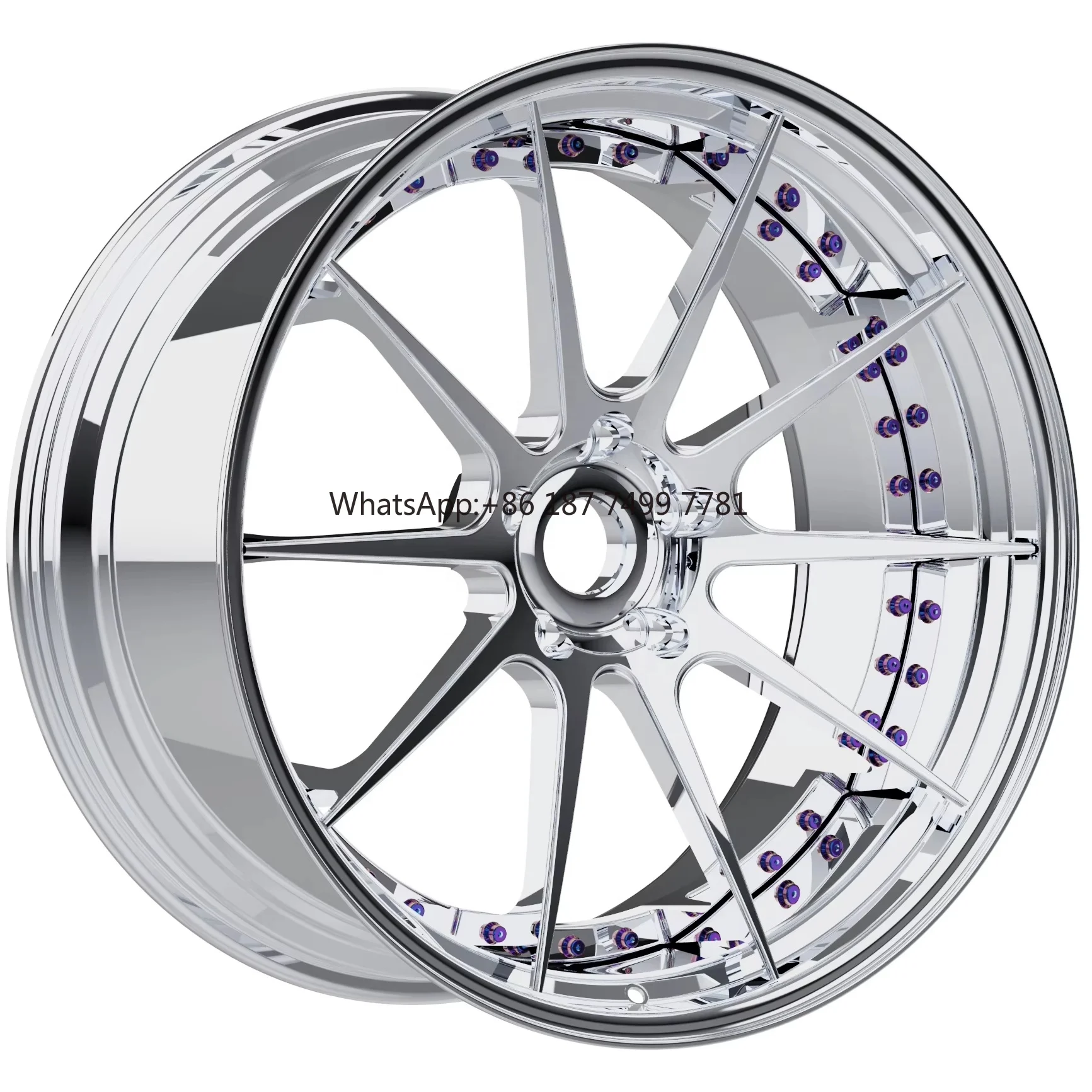 

New Design Deep Concave All Chrome Color With Titanium Screws 19 20 21 Inch Forged Wheels Customize Size