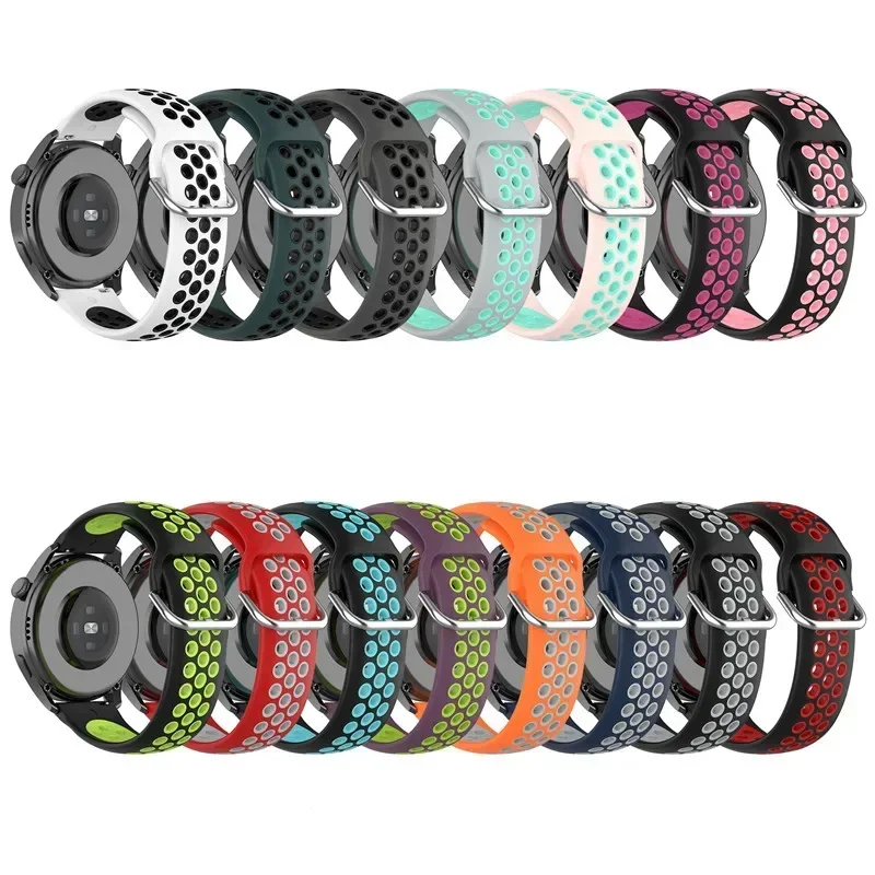 Pulseira de silicone macio de 22mm 20mm para amazfit bip 6 5/cheetah redondo/quadrado/pro band para amazfit active 2/gtr/gts 4 3 2
