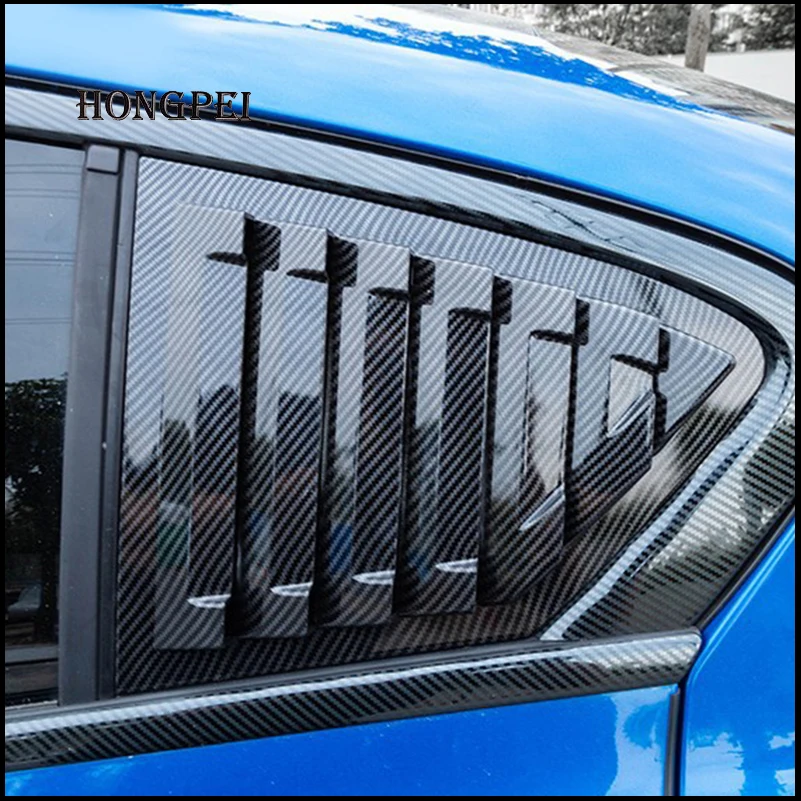 Car Styling For Ford Focus 2019 2020 2021 2022 Rear Window Blind Shades Louver Frame Sill Molding Cover Sticker Trim Accessories