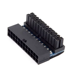 1pc ATX 24 Pin to 90 Degree Power Plug Adapter Mainboard Motherboard for Desktop PC Power Supply Cable Cords Connectors Modular