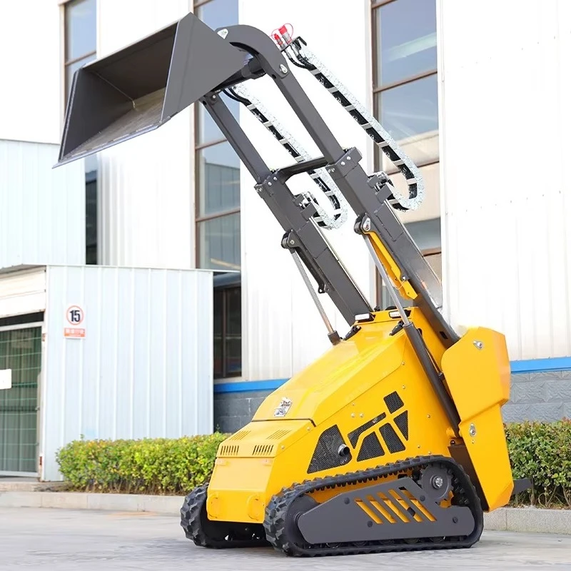 Cheap CE/EPA New Small Mini Small Garden Loader Track Mini Skid Steer Loader With Bucket Trencher Rotary Plow