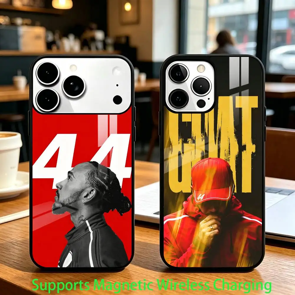 Racing Driver L-Lewis Hamilton 44 Phone Case For iPhone17,16,15,14,13,12,11 Plus,Pro Allows magnetic wireless charging