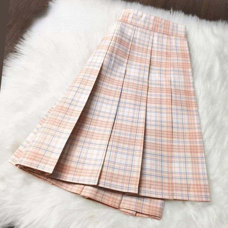 

Women Pleated Skirt Plaid Aesthetic Clothing A-line Dress Y2k Suit Short Skirt College Streetwear Sweet Retro Chic Sexy Casual