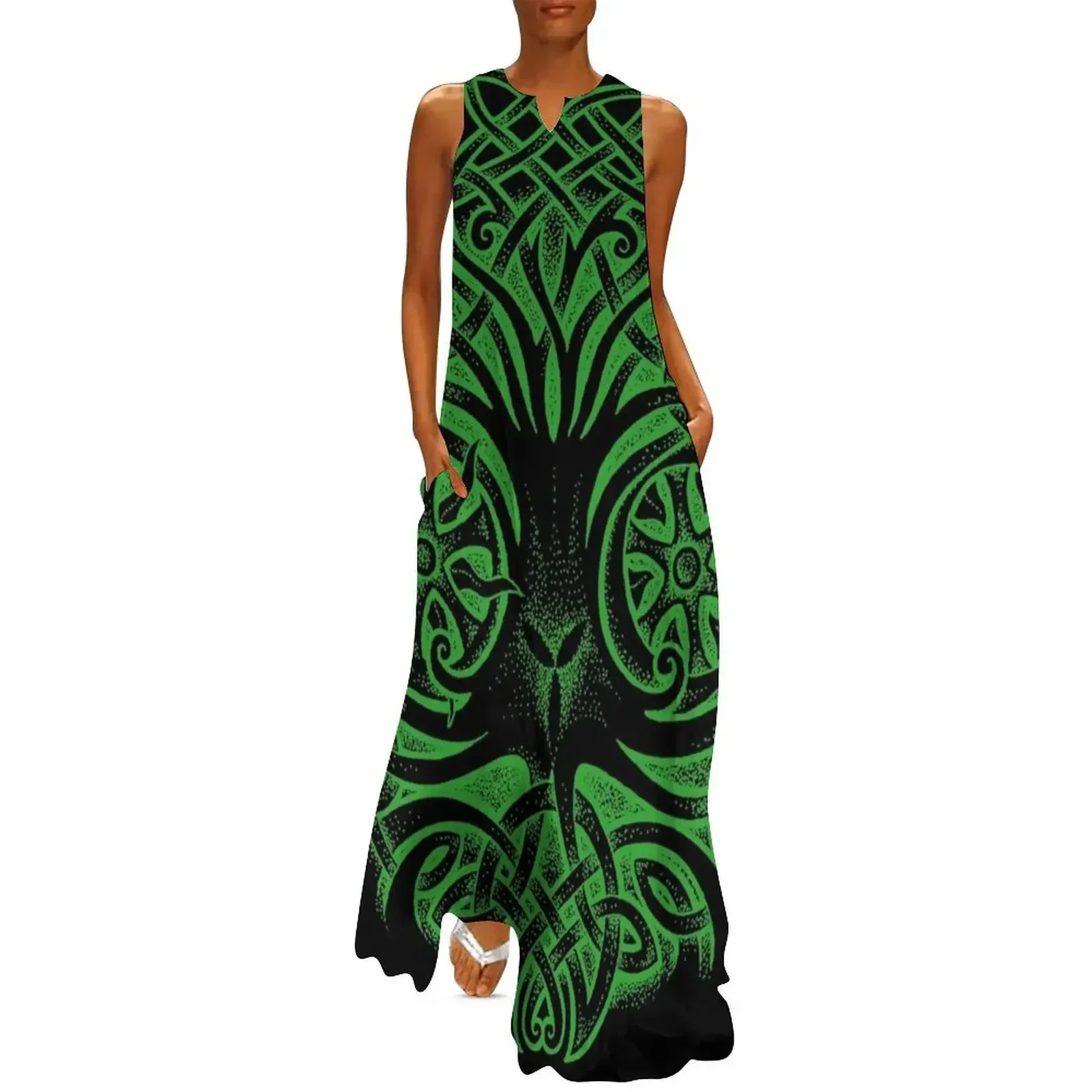 

Yggdrasil - Celtic Knot Tattoo Style Long Dress Evening gown beach dress dresses for women 2025 Cocktail of dresses Dress
