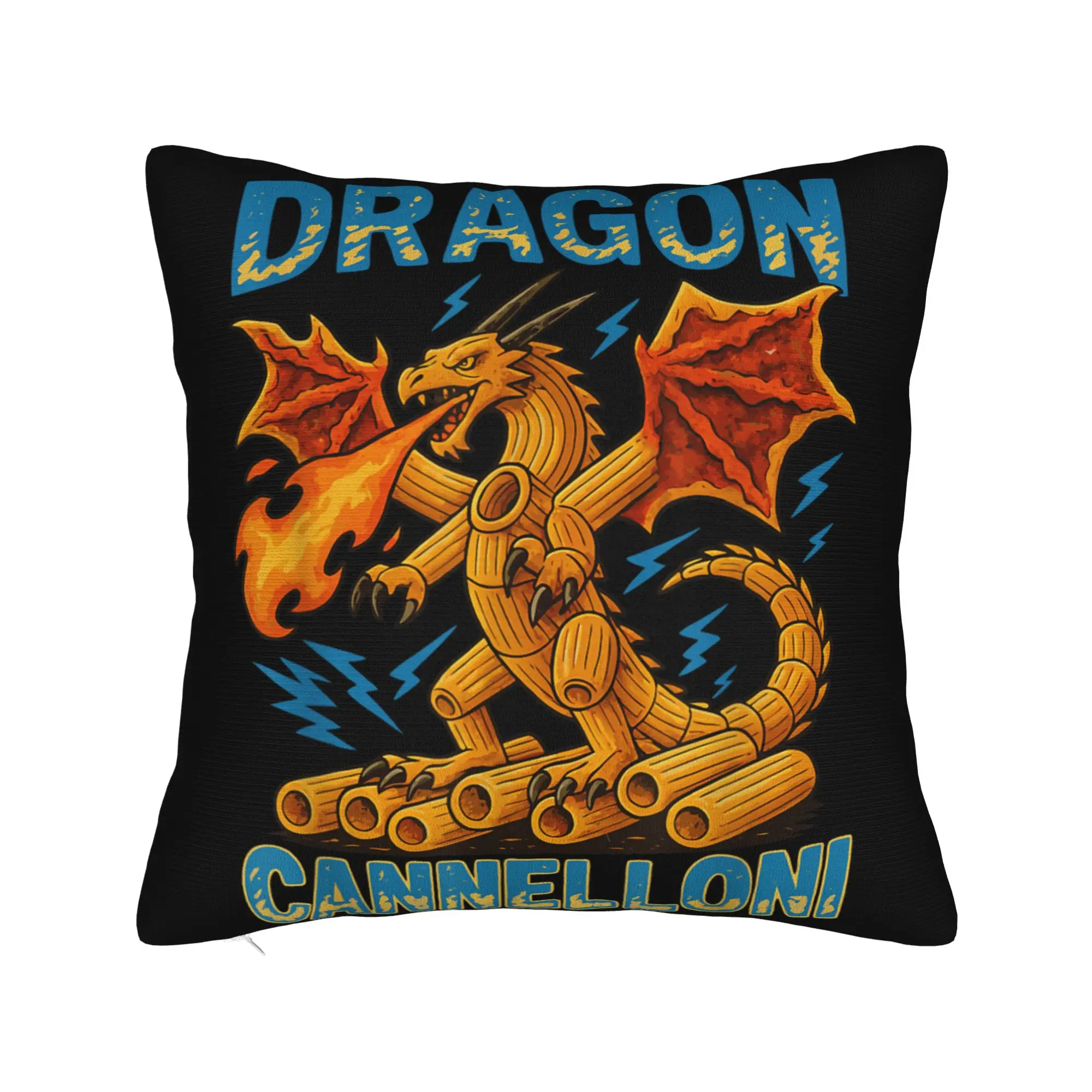Brain Rot Kids Meme Italian Brainrot Dragon Cannelloni Pillowcase Printing Cushion Cover Decor  Throw Pillow Case Cover