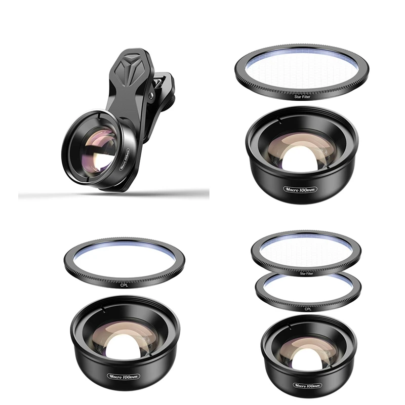 

APEXEL 100Mm Macro Lens Camera Phone Lens 4K HD Super Macro Lenses For Iphone For Samsung All Smartphone