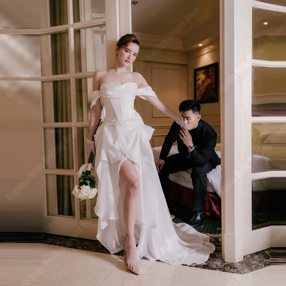 

Elegant Satin A-Line Women Wedding Dresses Vintage Sleeveless Bridal Gowns Smooth Satin Beach Ball Vestido De Novias Customized