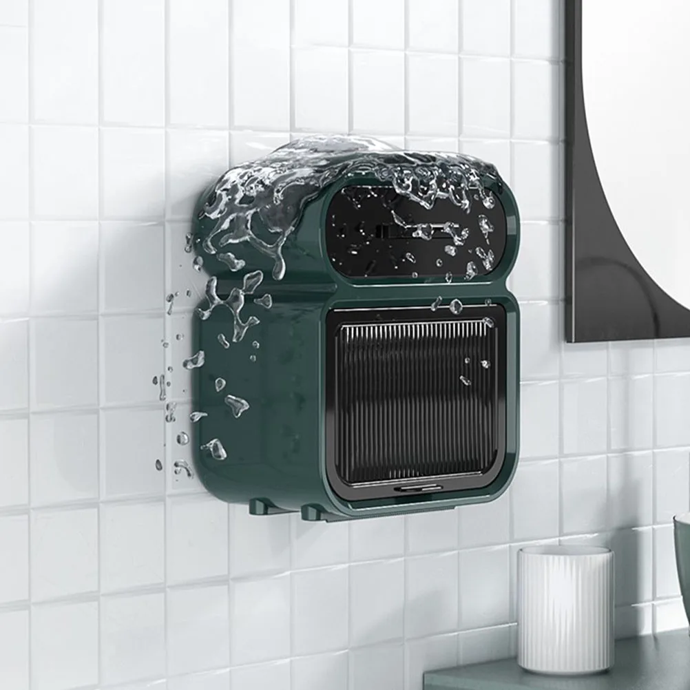 

Wall Hanging Tissue Holder Paper Towel Container Pp Lightweight Storage Box Bathroom ganizer Roll Extraction Punch Free