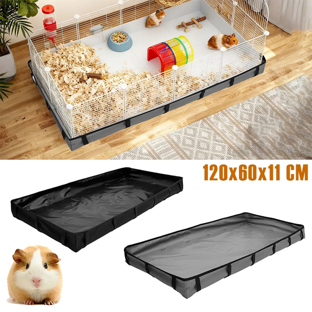 Doublures de Cage de cochon d'inde en tissu Oxford, imperméable, pour petits animaux, doublure intérieure avec sangle collante, fournitures pour animaux de compagnie, accessoires