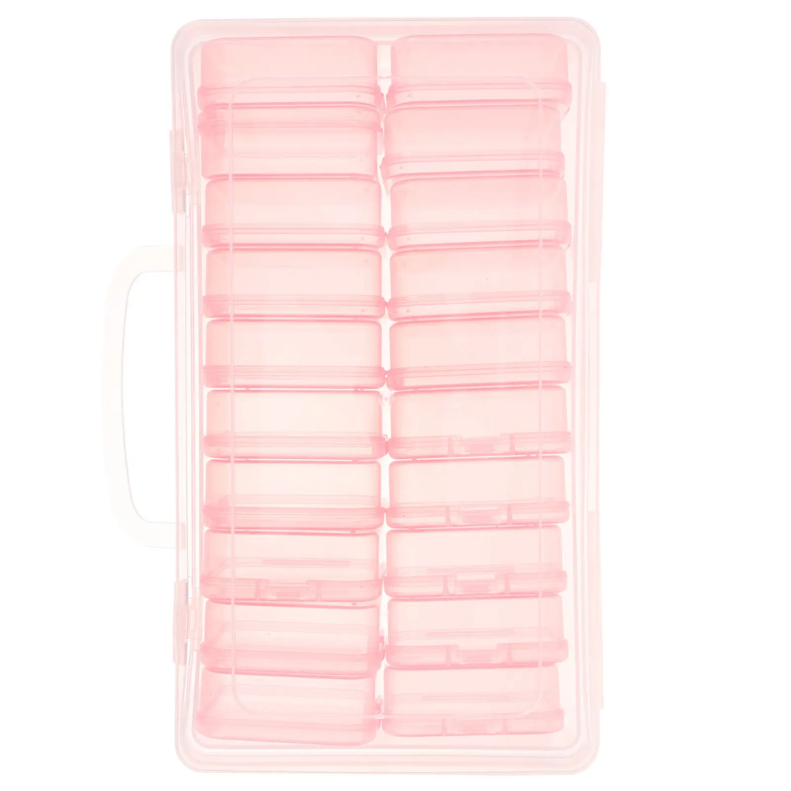 Multi-Function Clear Plastic Bead Storage Container with Dividers Reusable Craft Organizer Box for Jewelry Charms Buttons Small