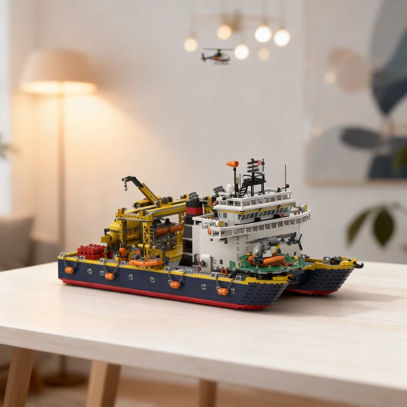 

8200pcs MOC Catamaran Research Vessel City Model Building Blocks Construction Christmas Gifts Toy Creative DIY Idea Brick Toys