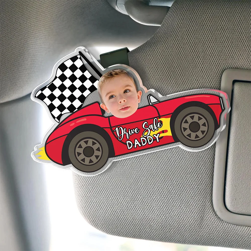 1PC Custom Car Clip - Personalized Baby Portrait, DIY, Laser Engraved, Ideal for BabyBus Fans & Kids, Daily Use Accessory & Swee