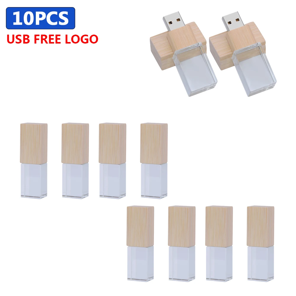 10 pçs/lote Pen Drive 128GB Usb 2.0 Flash Drive madeira Flash Drive 4G 8G 16G 32G 64G U Disco Pendrive memory stick na chave