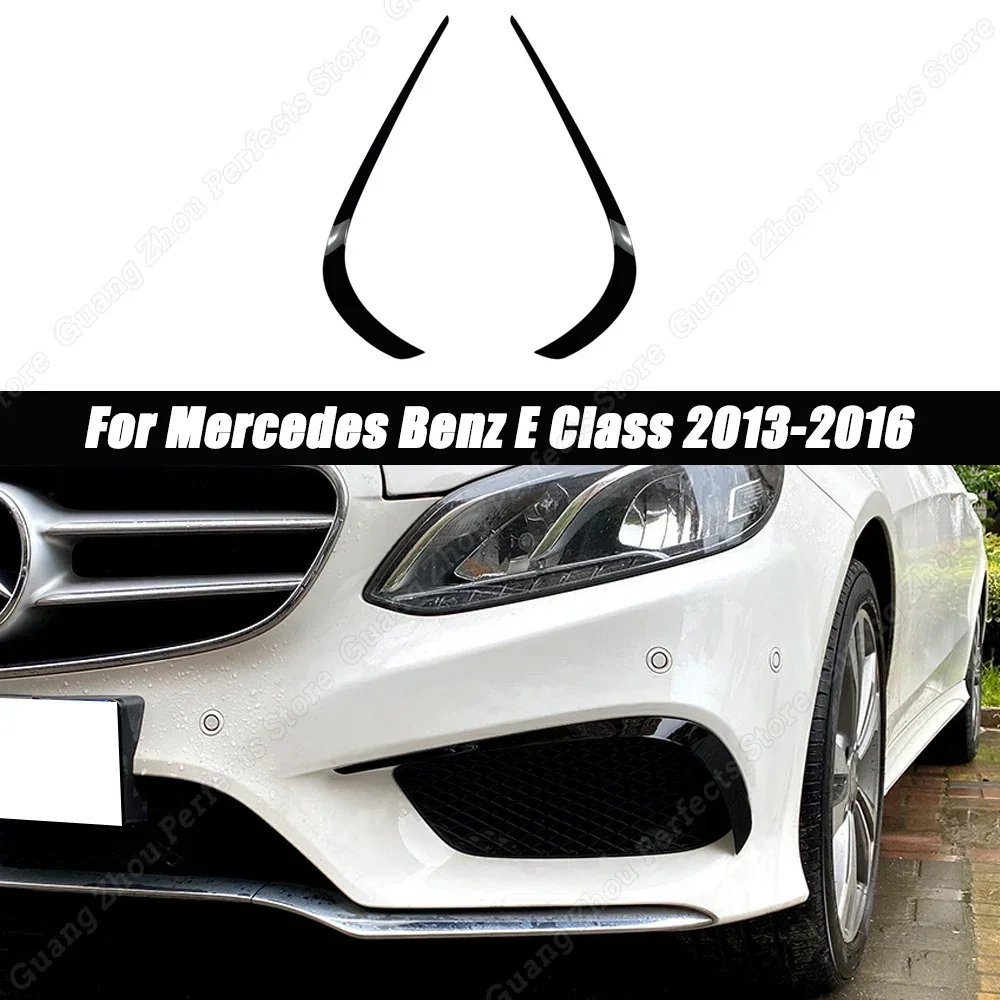 For Mercedes Benz E Class W212 S212 E300 E350 E400 E500 AMG 2013-2016 Fog Front Light Frames Cover Trim Racing Grille Tuning ABS