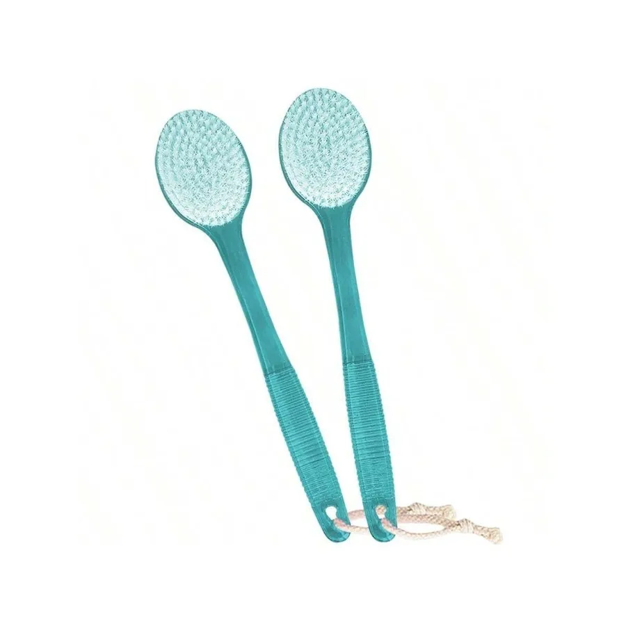 

【New style】XAPY Back Br For Shower 14-Inch Long Handle Medium St Brist Bath Scrubber For Men Wen Body Eoliating And Bring - 2 P