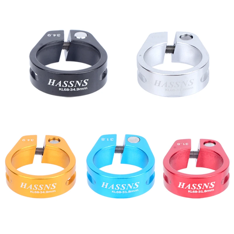 HASSNS Mtb Seat Post Saddle Clamp Seatpost Clamping Bicycle Saddle Screw Bike Aluminium Tube Canoe Mount Collar Bolt 31.8 34.9