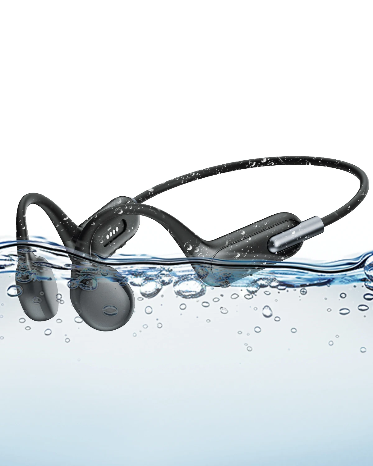 

HIFI WALKER IPX8 Waterproof Bone Conduction Headphones Bluetooth 5.3 Mp3 Player 32GB Memory Wireless Open-Ear with Microphone