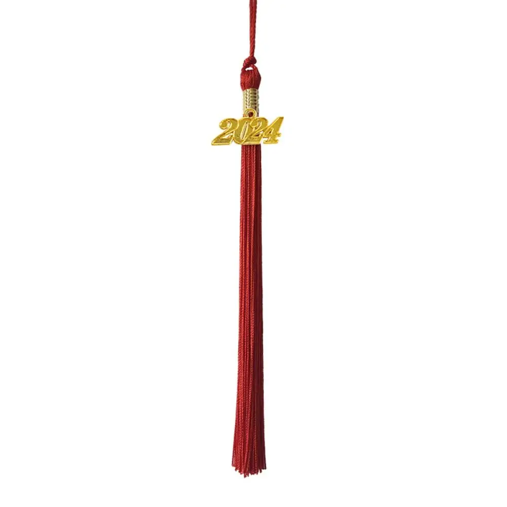 New 45 Colors Academic Tassel Ornaments Polyester Alloy Souvenir Gifts 2024 Style Pure Color Uniforms Accessories Graduation