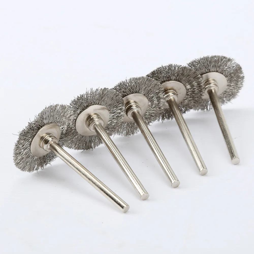 5Pcs Stainless Steel Wire Wheel Brushes Set Kit for Mini Drill Grinder Rotary Tools Dremel Accessories Polishing Brush Wheel