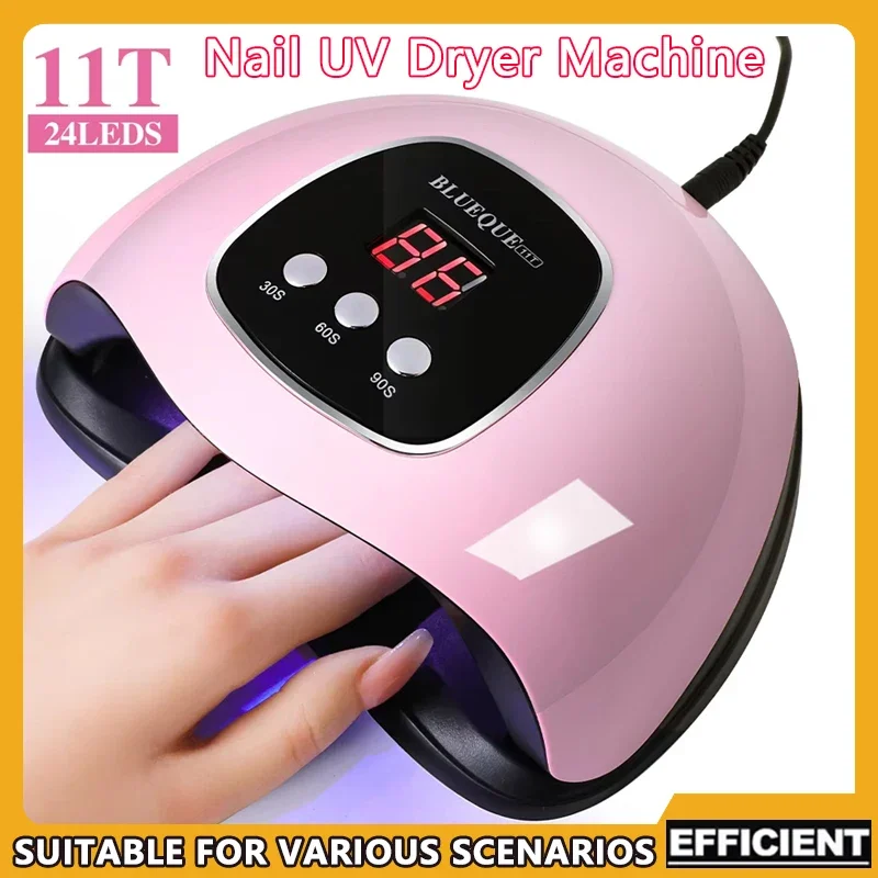 

Professional 24 LED UV Nail Dryer Machine - USB Cable Included Manicure Lamp for Home Use Efficient Nail Polish & Varnish Drying