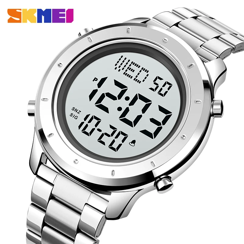 

SKMEI Men Watches Waterproof Military Watch Stainless Steel Digital Watch LED Alarm Clock Electronic Sport Wristwatch Relogio