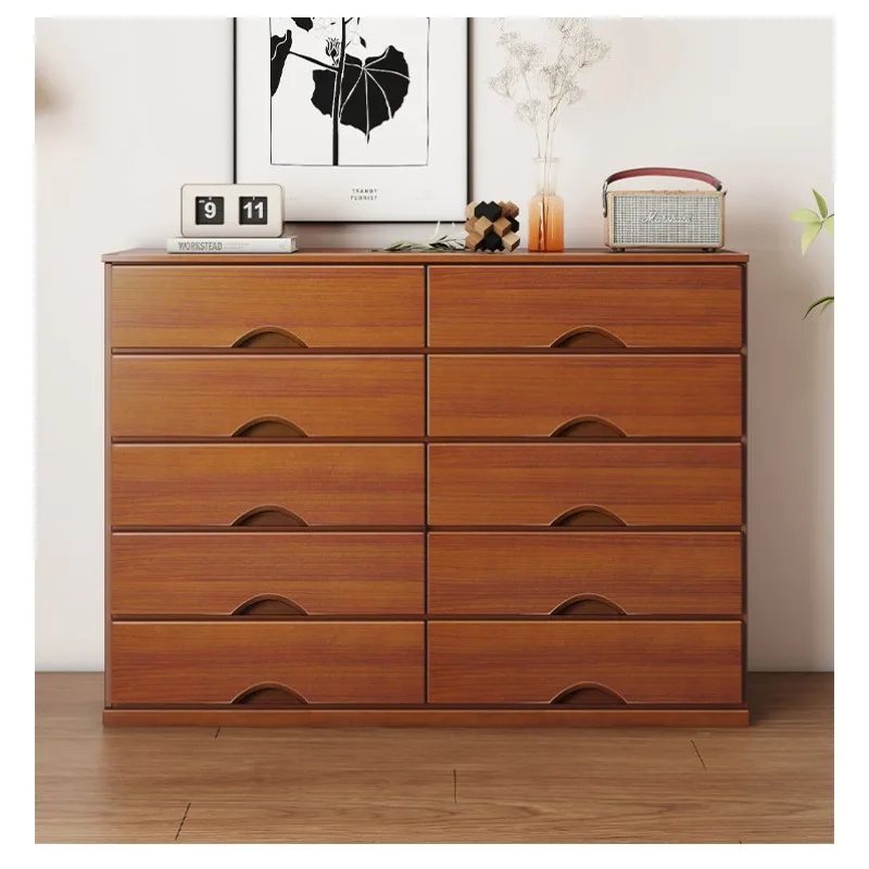 All solid wood chest modern simple locker living room bedroom home storage cabinet with pump integrated wall chest