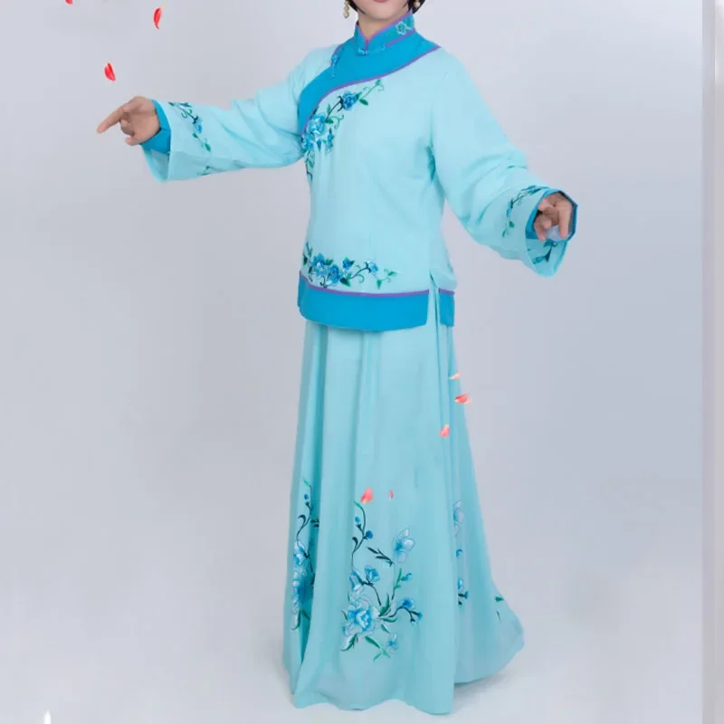 Ópera tradicional, ópera Yueju Shaoxing, ópera de Shanghai, ópera Huangmei Huadan, vestido de dama antigua, disfraces de ópera bordados