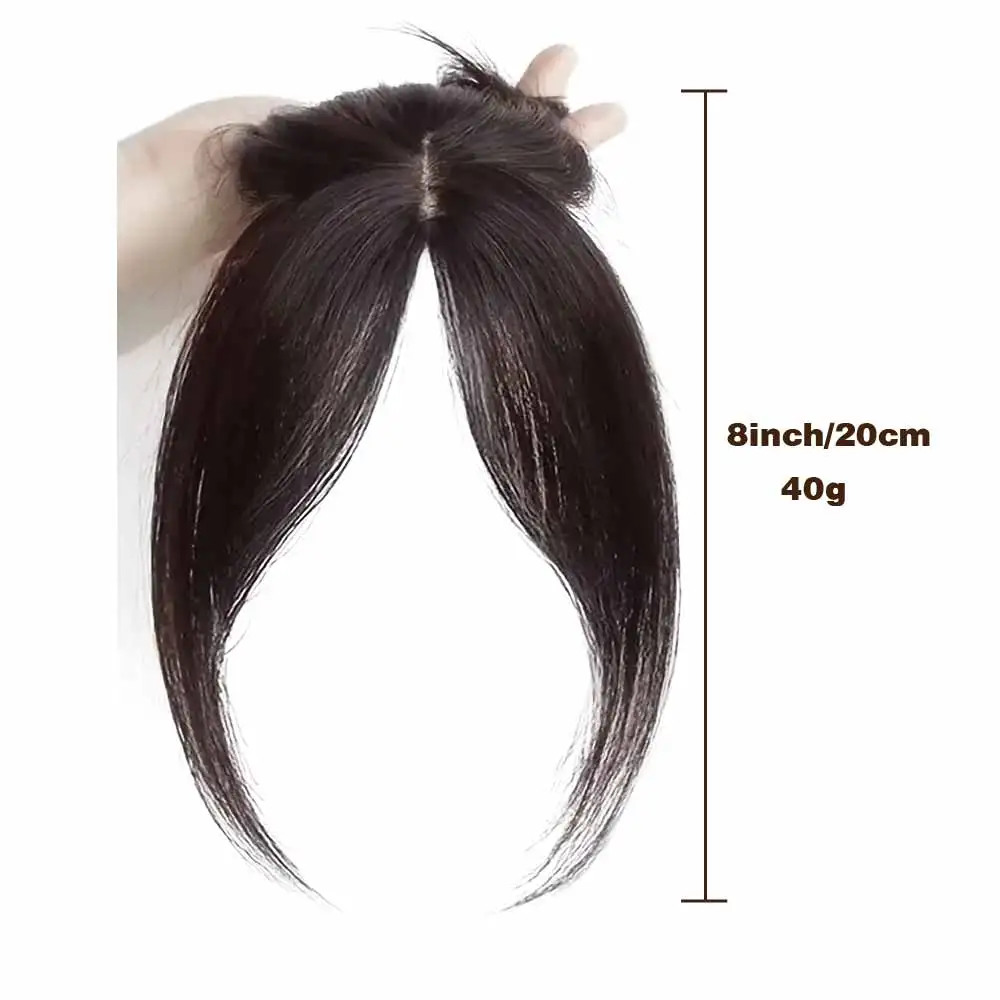 Hair Bangs Hair Topper Synthetic Clip In Hair Extensions Elegant For Daily Use The hair on the top of the eight character bangs