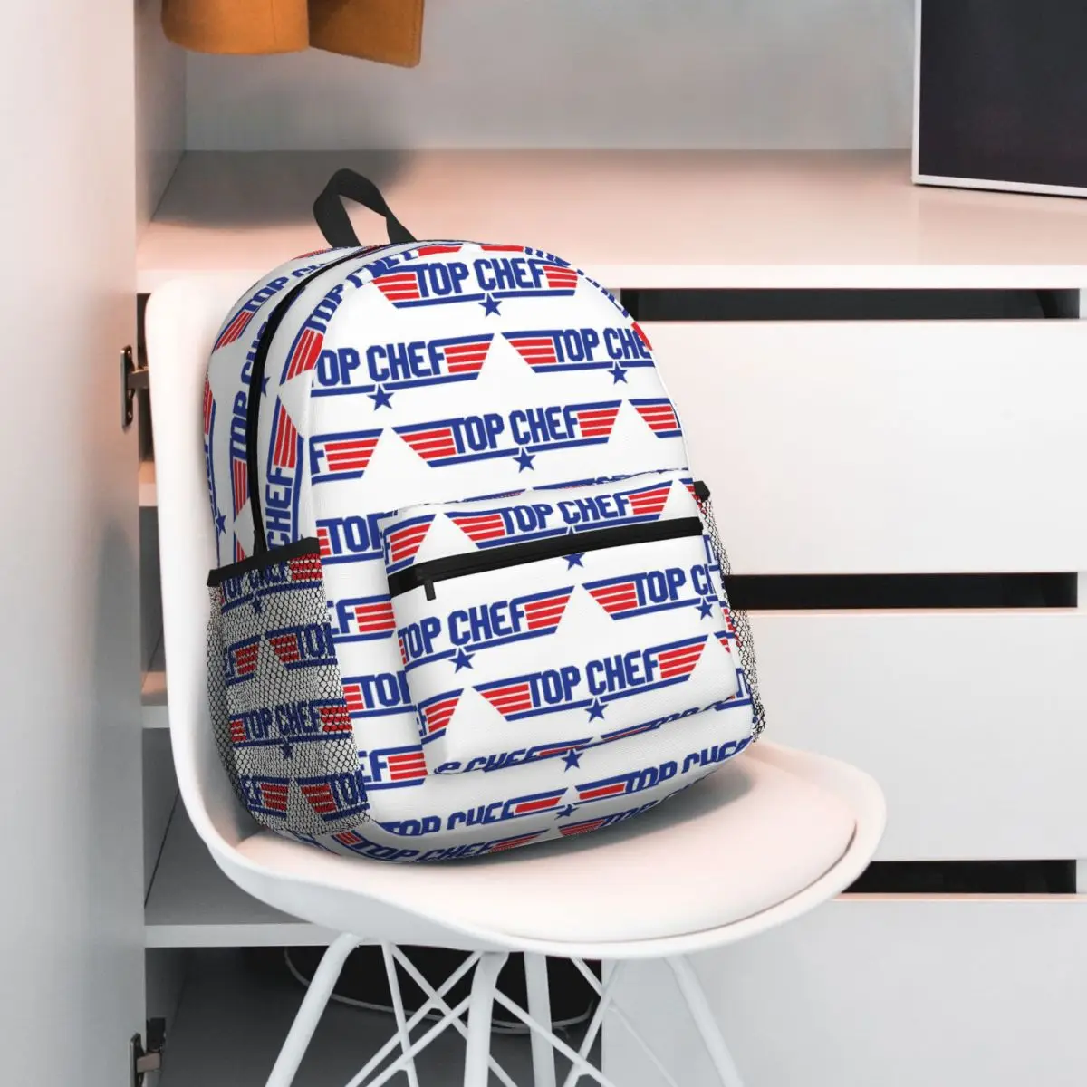 

Top Chef Logo Slimfit Premium Backpack Student BookBag Children School Bag Laptop Shoulder Bags for Men Women