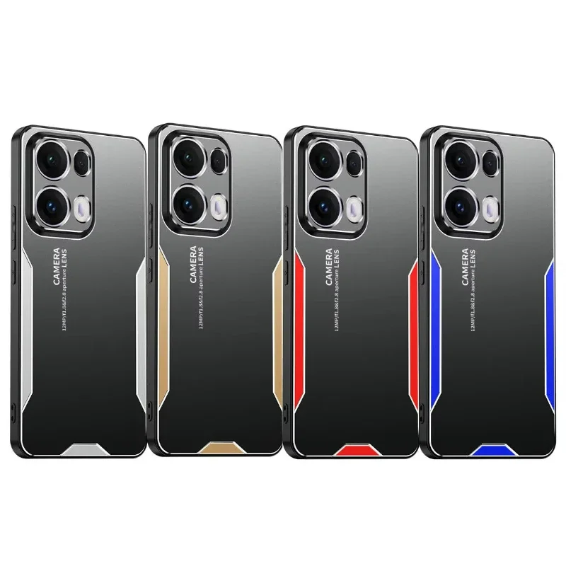 For Reno 13F 13 Pro Aluminum Alloy Hard PC Case for OPPO Reno 13 F 13Pro Reno13Pro Shockproof Matte Silicone Protection Case