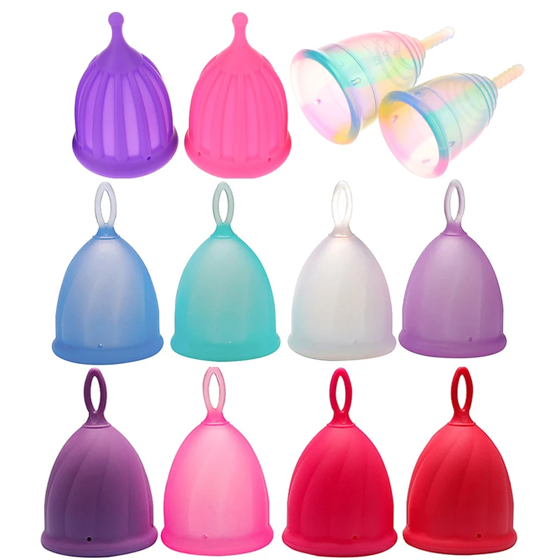 

1pc Menstrual Cup Hygiener Period For Women Menstruatie Cup Silicone Mestrual Cup Anti-Lateral Leakage Menstrual Cup 2 Sizes