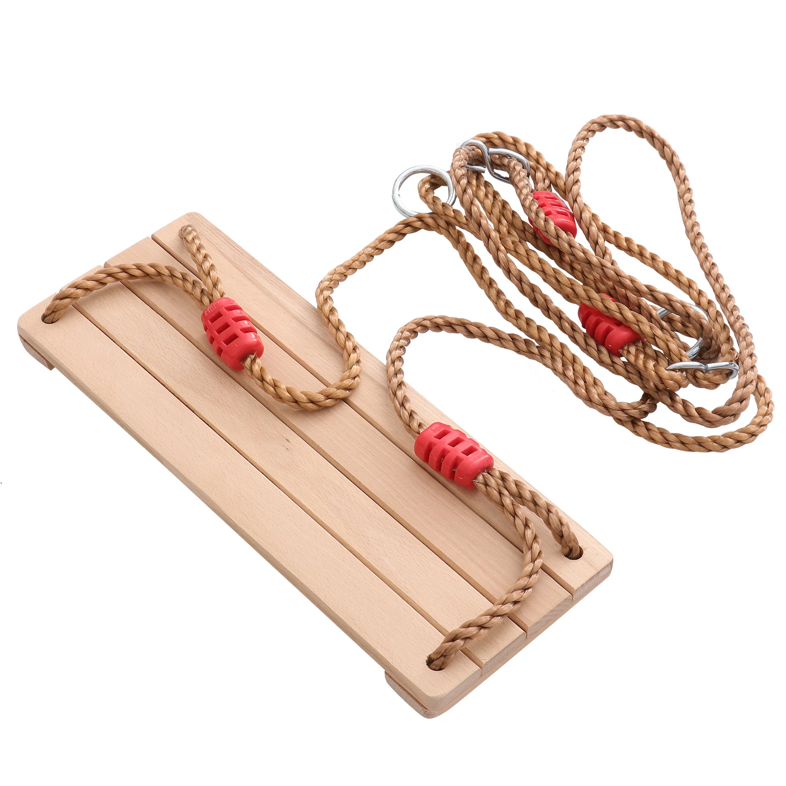 1pc Wooden Swing For Kids Outdoor Backyard Four-Board Sturdy Durable Wooden Plaything Suitable Home Fitness Leisure Center