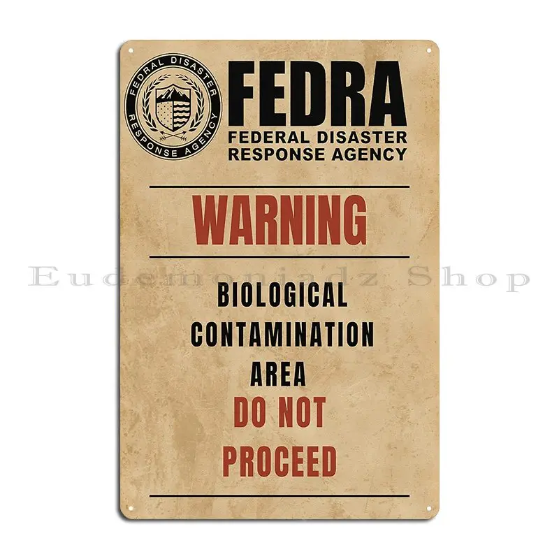 Fedra Tlou Biological Contamination Area Poster Metal Plaque Poster Wall Pub Custom Bar Party Cinema Tin Sign Poster