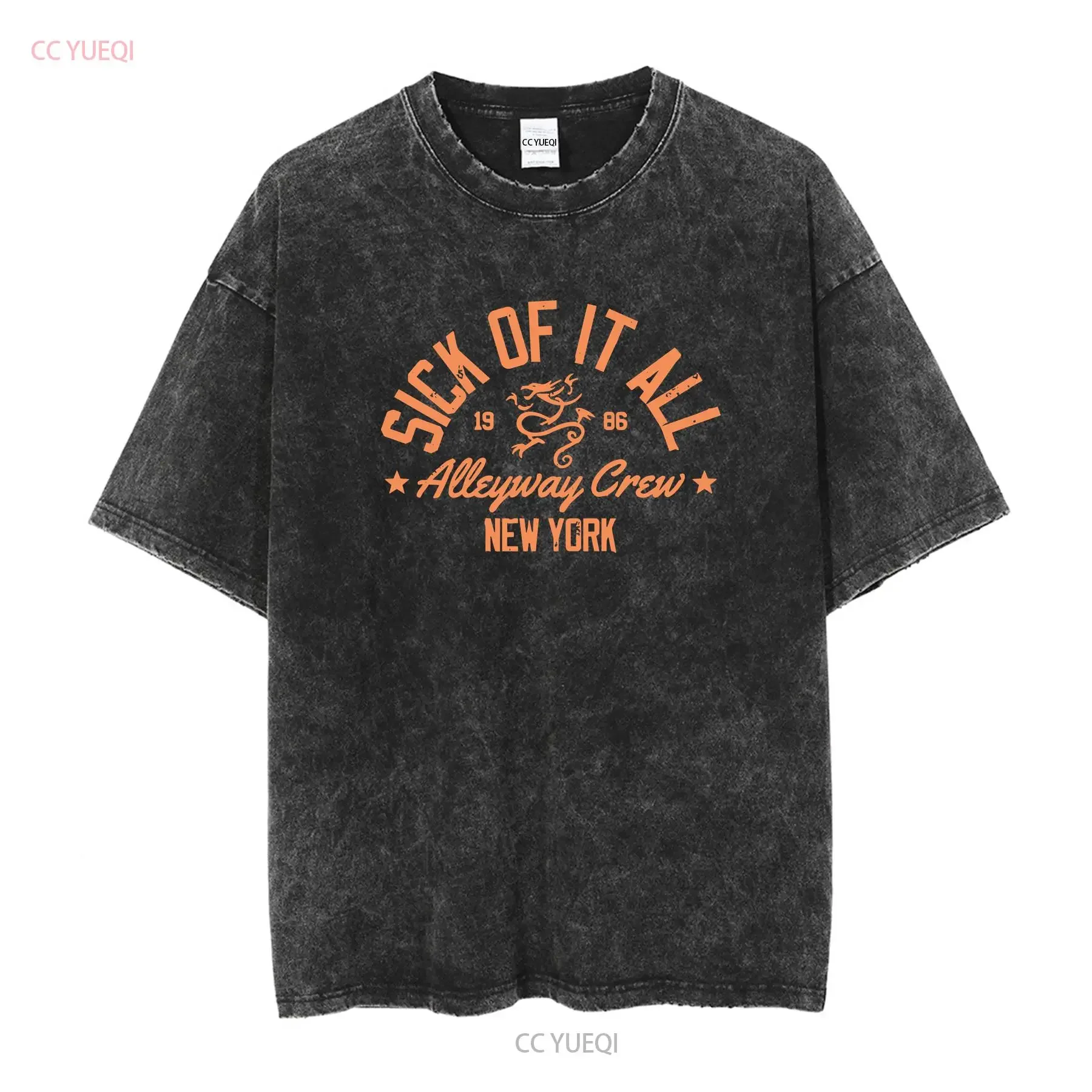 Official Sick Of It All Alleyway Crew T Shirt 3XL NYHC Hardcore Punk Legends long or short sleeves vintage Washed Unisex