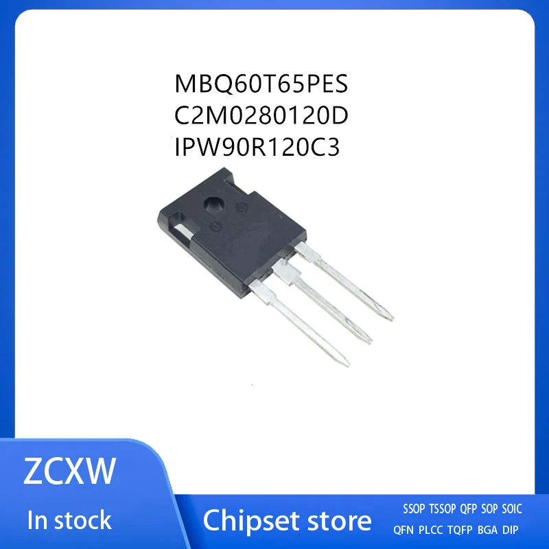 

5Pcs/Lot MBQ60T65PES 60T65PES C2M0280120 C2M0280120D 9R120C IPW90R120C3 TO-247