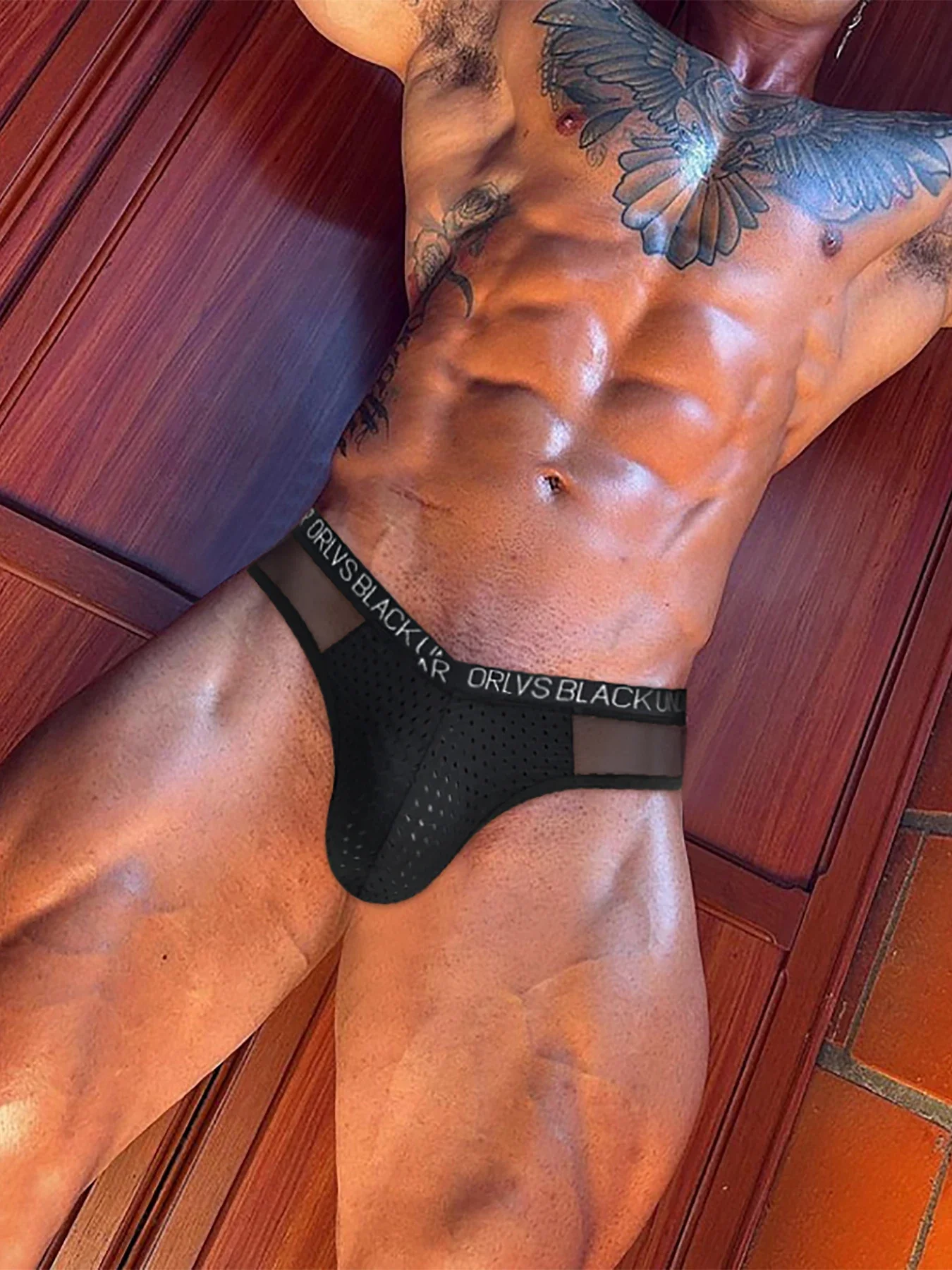 3Pcs Mixed Colors Mesh Breathable Men's Briefs Transparent Low Waist European American Man Sports Underwear Underpants For Men