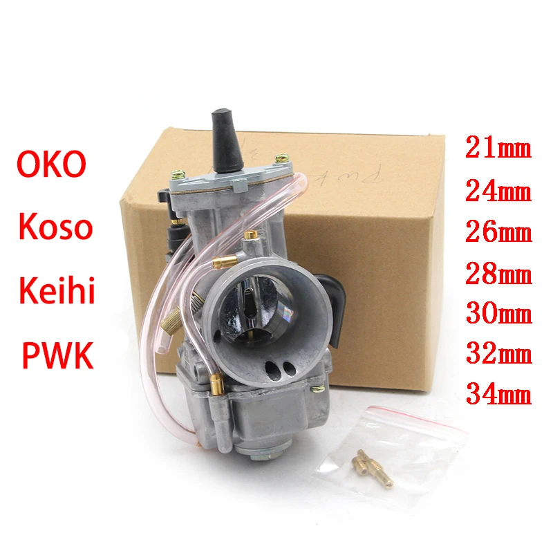 Alconstar New For Keihi Koso PWK Motorcycle Carburetor 21 24 26 28 30 32 34 mm With Power Jet For 2T 4T Racing Dirt Bike ATV