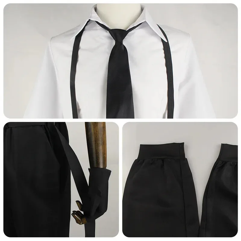 7 Uds Anime Atsushi Nakajima disfraces uniforme ropa Unisex Halloween Cosplay disfraz Prop hombres mujeres guante mb.3