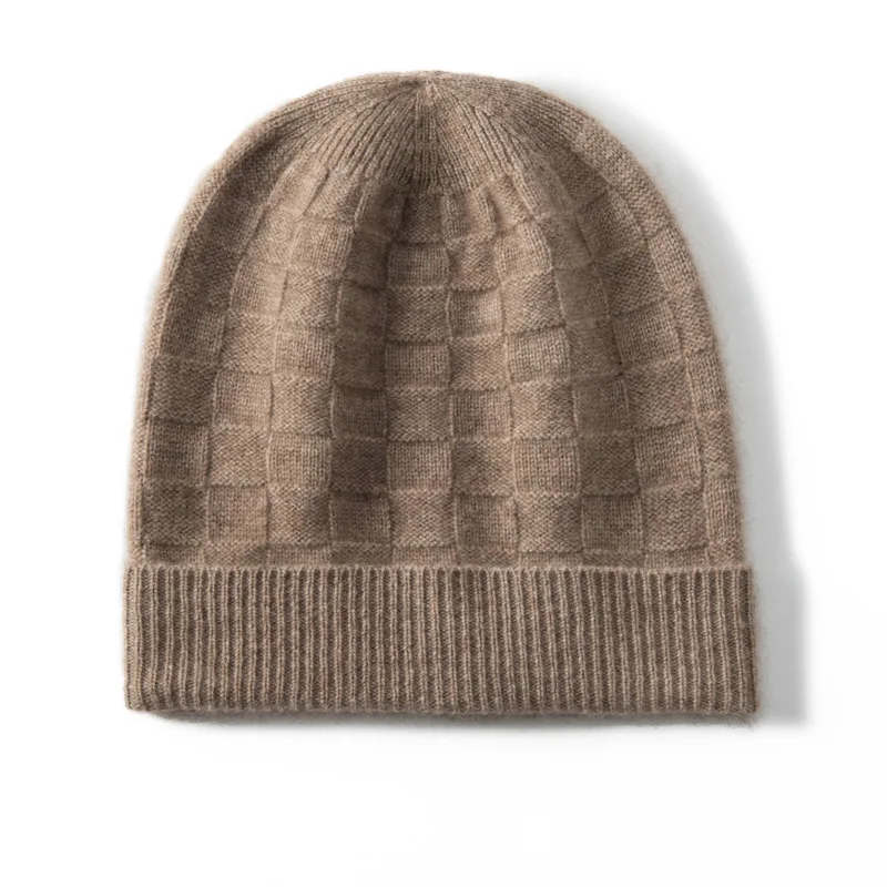 秋冬ファッションカシミア帽子メンズレディースピュアカシミアニット帽子暖かい帽子スタック帽子コールドハットシャポー4m842