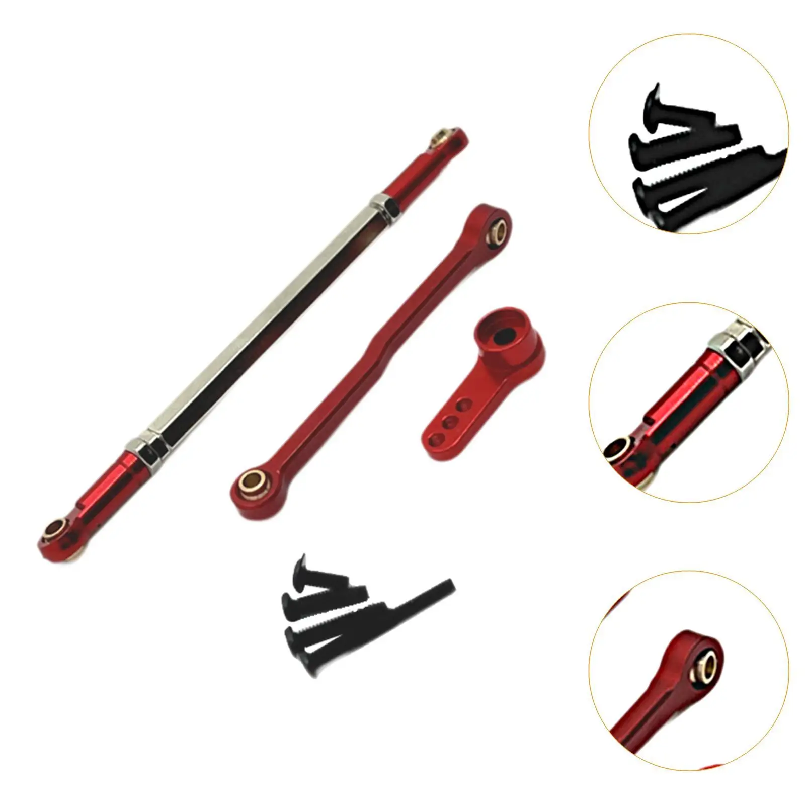 RC Steering Servo Link Replacing High Strength Spare Parts Professional Linkage Rod End for 1:12 99S MN78 RC Hobby Car Crawler