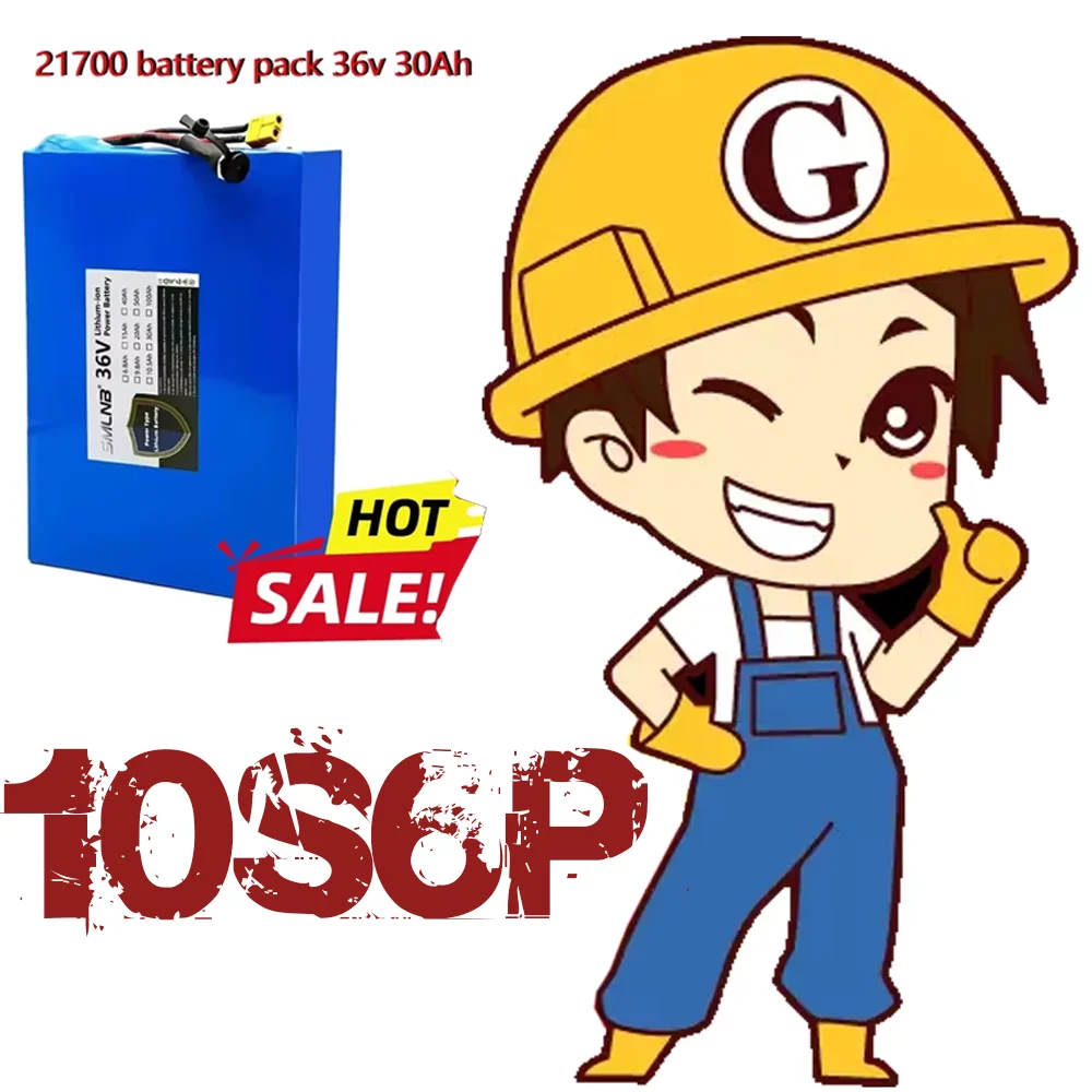 

Built-in BMS 36V 10S6P li-ion battery pack 30000mAh Suitable for bicycles, wheelchairs, outdoor motorcycles 21700 battery