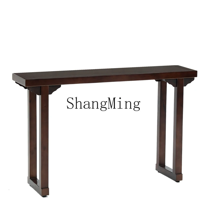 

Современный простой пристенный стол-консоль ZYY из массива дерева в китайском стиле, новинка, для прихожей