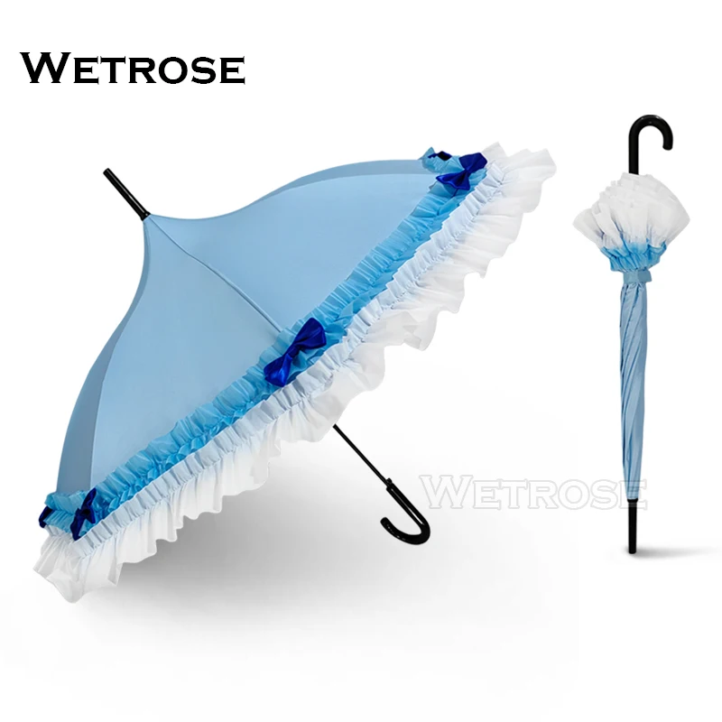 【Wetrose】 Violet Evergarden Cosplay Long Sunshade Umbrella Props Stuff Vi Leidenschaftlich's Maid Soldier Maiden Anime Halloween