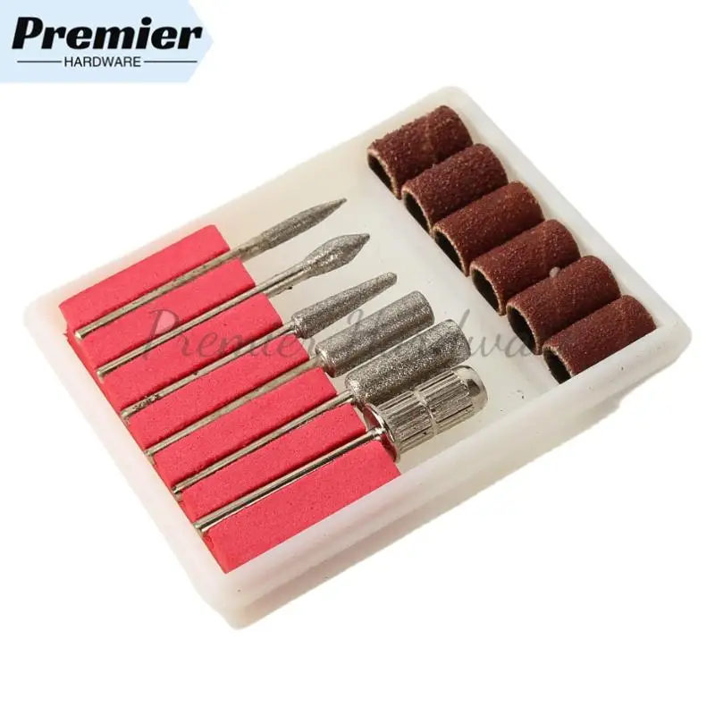 

Nail Drill Bit Set 6-piece Milling Cutter Polishing and Removing Accessories As Dead Skin Tools Nail Art Pedicure Manicure Tools